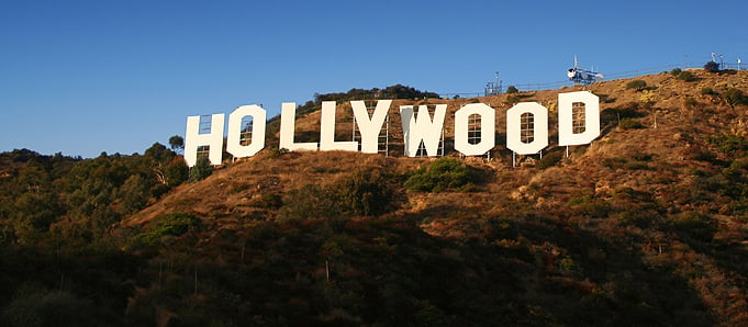 An image of the Hollywood sign in Los Angeles